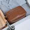 Herren-Kulturtasche aus Leder für Reisen und Geschäftsreisen, tragbare Kosmetiktasche mit großer Kapazität und mehreren Taschen, handliche Kulturtasche aus Leder