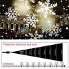 Christmas Decoration Snowflake Projector Fairy Lights Rotating Dynamic White Snow Atmosphere Lamp for Xmas New Year Party Decor