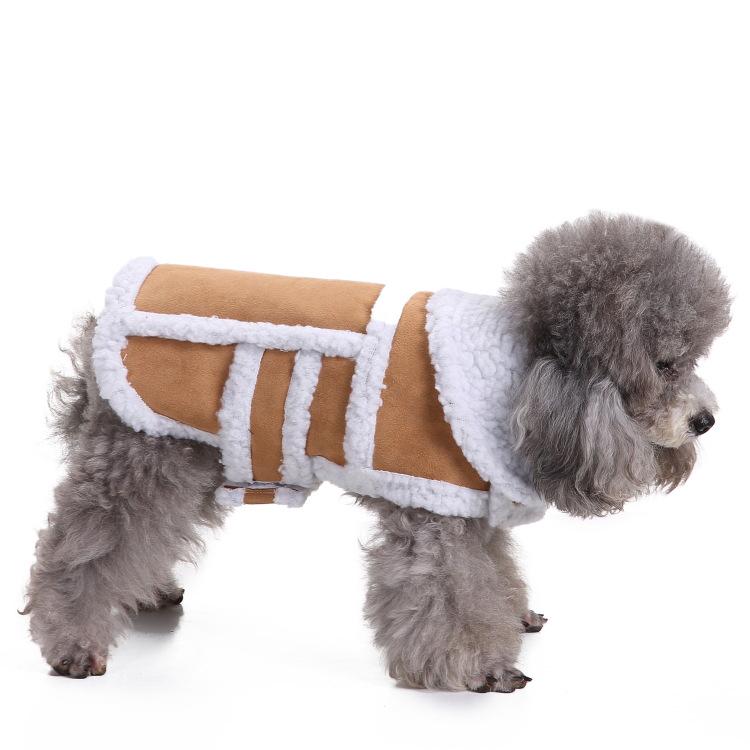 Warm Quilted Dog Jacket: Lamb Fleece Zipper Coat for Winter