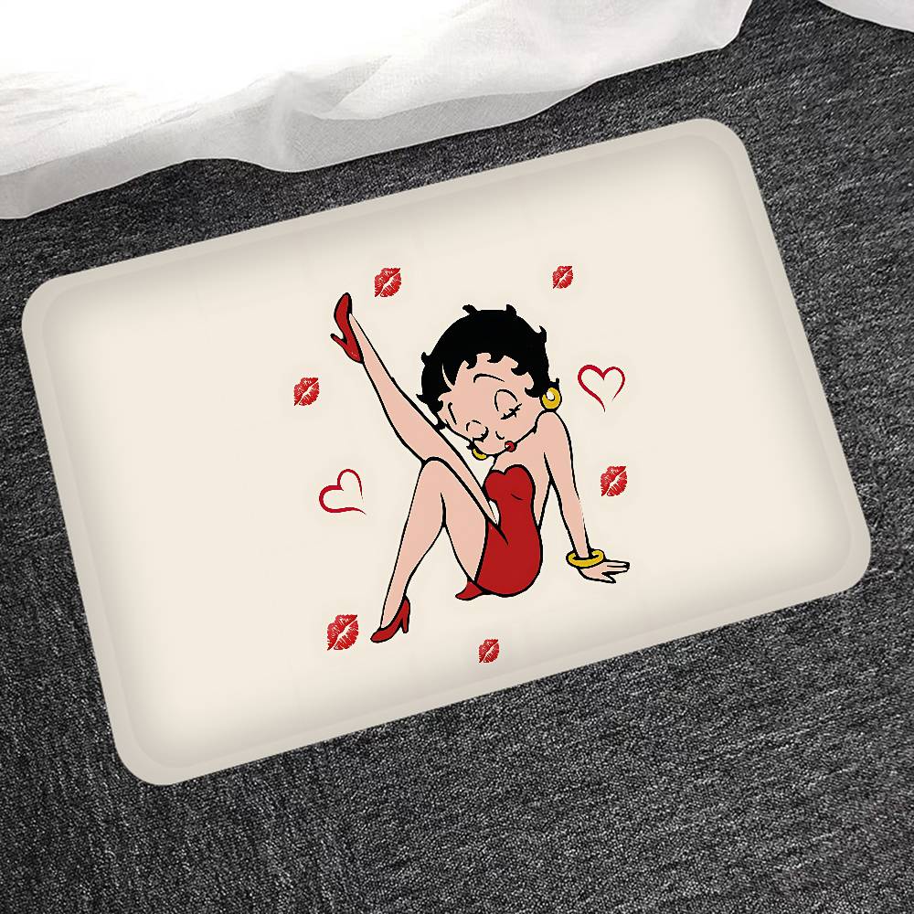 B-Betty Girl B-Boops Door Mat Washable Non-Slip Living Room Sofa Chairs Area Mat Kitchen Doormat Area Rug
