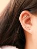 Minimalpiercing 14K Rainbow Cubic Curve Piercing Earrings