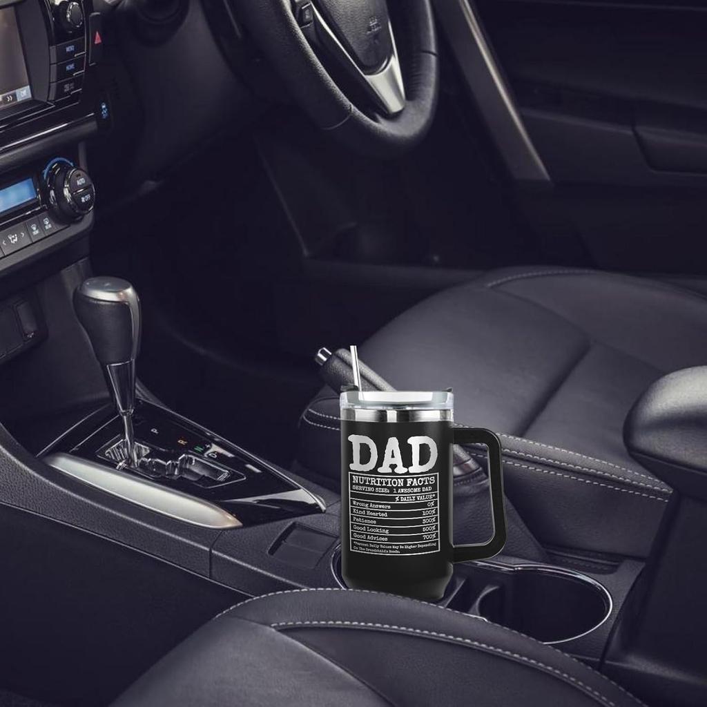 Good Gifts for Dad Who Has Everything,dad Est 2025 Insulated Coffee Tumbler for Dad 40 oz, Best Gifts for Father In Law