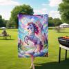 1PC Dreamy Rainbow Unicorn blanket, al season lightweigh Poster blanket home office outdoor nap multifunc Poster blanketional blanket