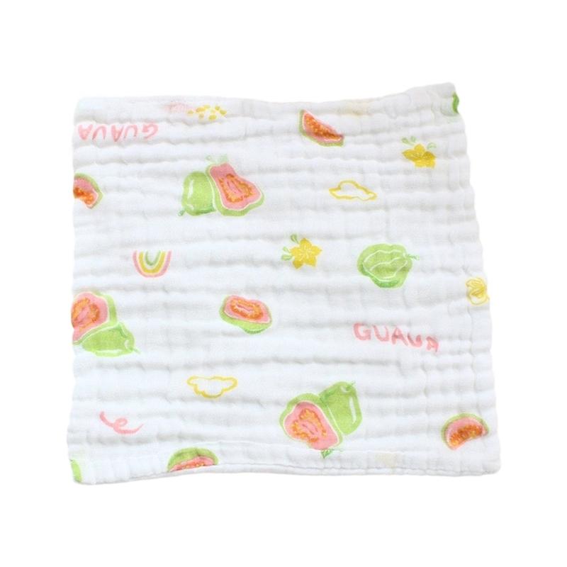 Cotton Baby Burp Cloth Soft and Breathable Newborns Washcloth for Teething Time Gentle Skin Care 30x30cm