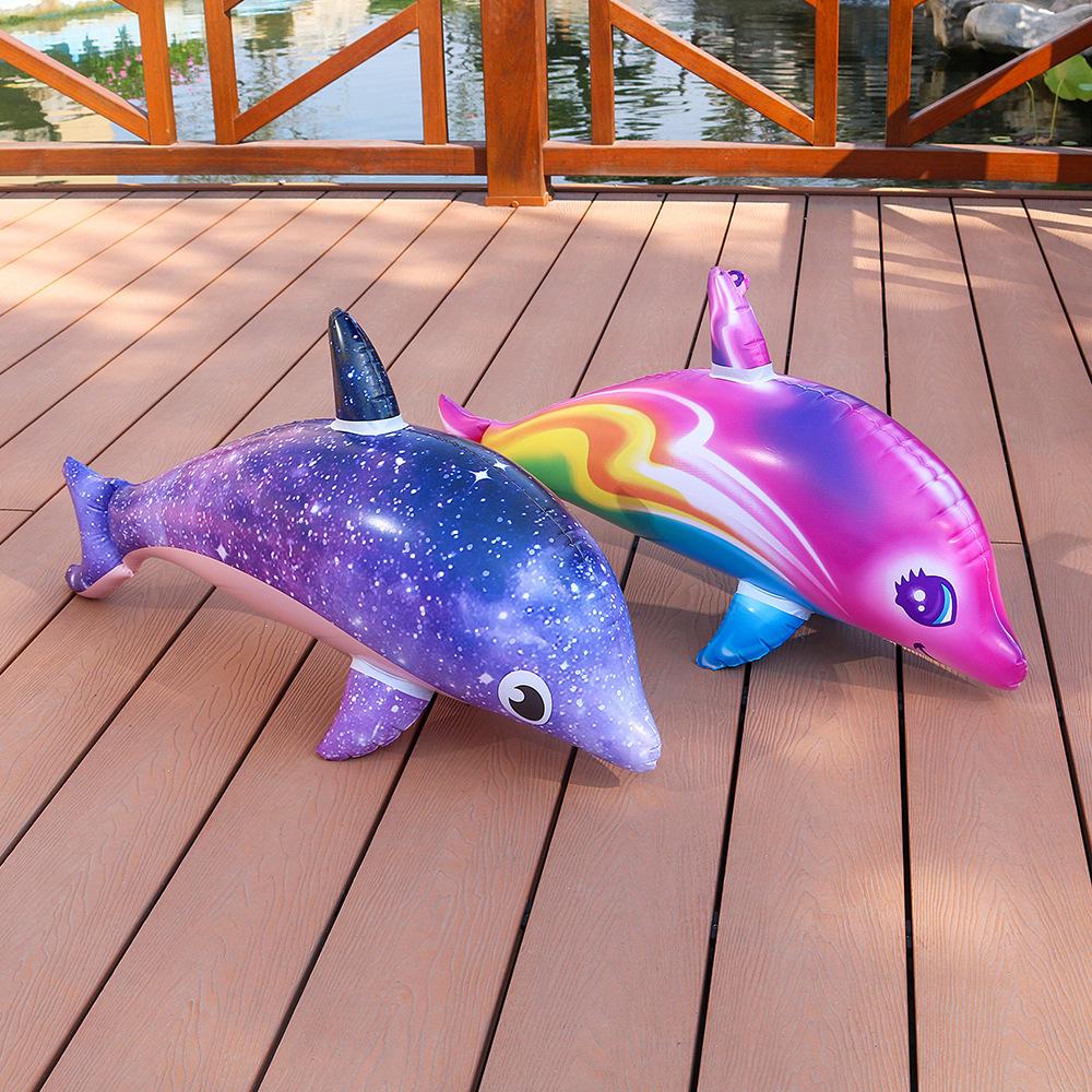 Inflatable Dolphin Pool Toy Realistic Marine Animal Blow Up Beach Float Party Favors