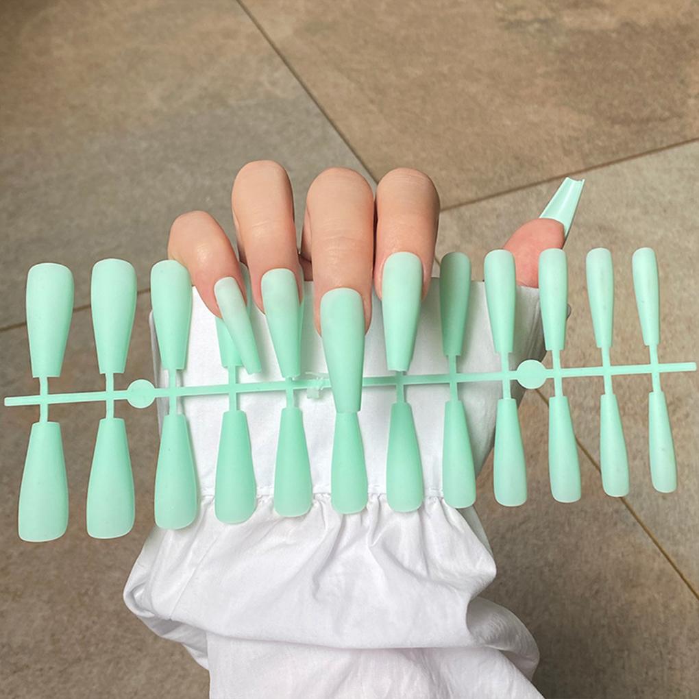 Girls Matte False Nails Reusable Manicure Tools Full Cover Patch Extension Decorations Women Artificial Fingernails