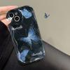 Blue Butterfly Applicable Xiaomi 14 Mobile Case Redmi K70 Protective Case Apple 16 Huawei P70 Honor 200PRO
