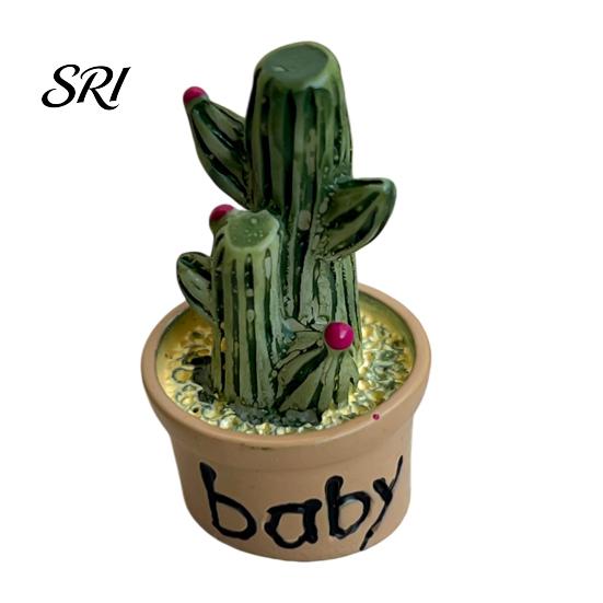 Magnetic Locker Accessory Cartoon Potted Cactus Fridge Magnet Resin 3D Mini Refrigerator Plants Kitchen Home Office Decoration Cabinet Decor