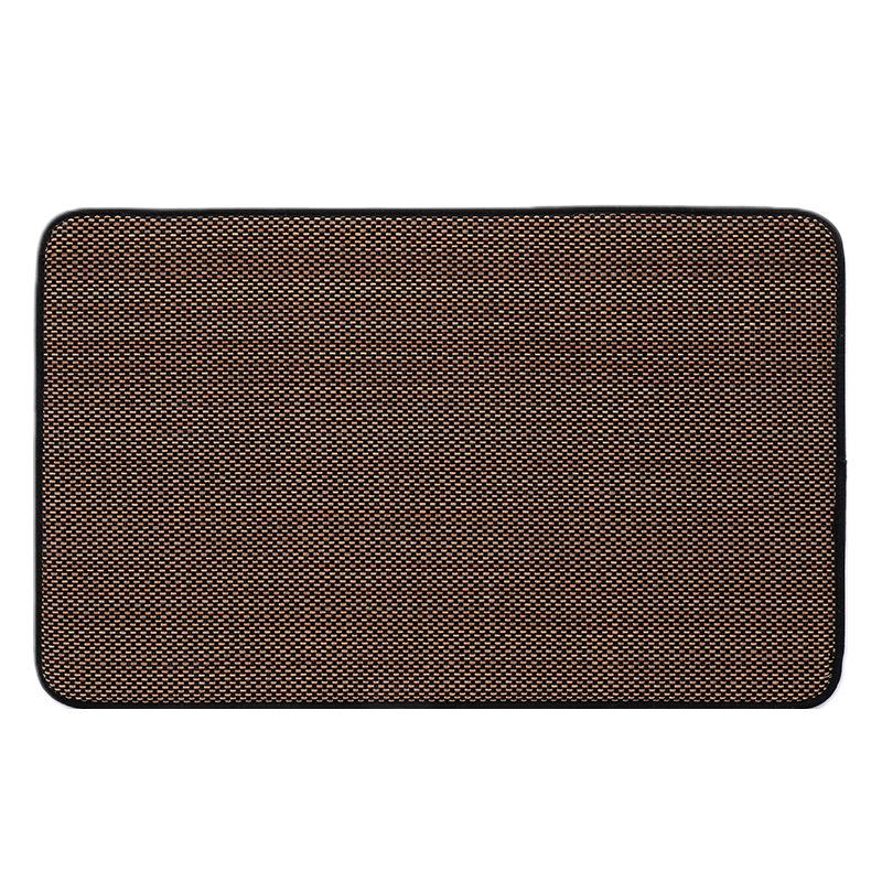 Non-slip Bath Mat with Linen Weave Memory Foam, Quick-Drying and Absorbent, Simple Plain Bathroom Rug Shower Door Mats
