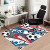 Custom Name Soccer Printed Carpet, for Office Chair Living Room Bedroom Kitchen Room Decor Gifts.