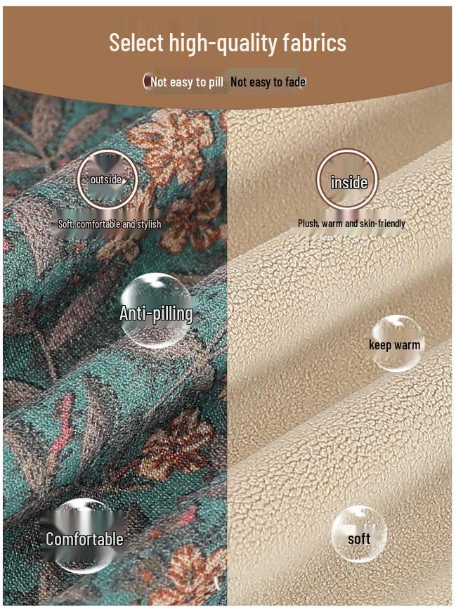Knitted Sweater Coat for Middle-Aged & Elderly Women - Plush Velvet, Thick Winter Warmth for Grandma & Mom