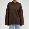 Women's Casual Oversized Pullover Sweater - Loose Fit Knit Top for Everyday Wear