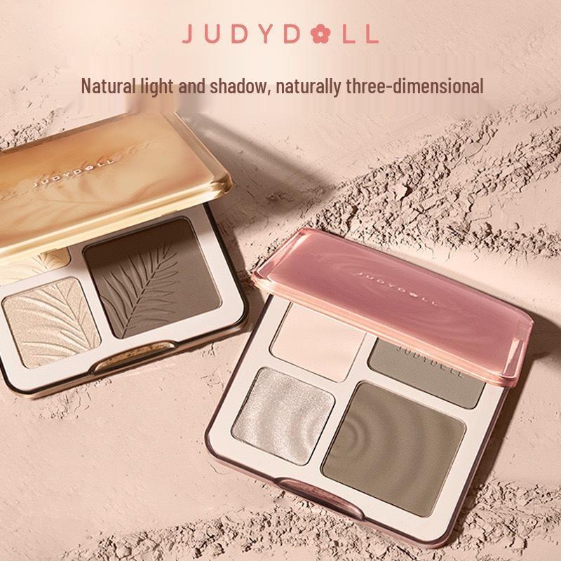 Judydoll Orange Blossom Matte Highlighter & Contour Palette - 4-in-1 Face and Nose Shade Set