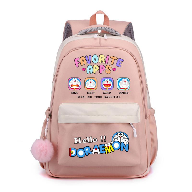 New Animation Peripheral Doraemon School Bag Backpack Cartoon Backpack Large Capacity Student School Bag Stationery