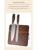 Double-Sided Magnetic Knife Holder – Solid Wood Stand for Kitchen Cleavers