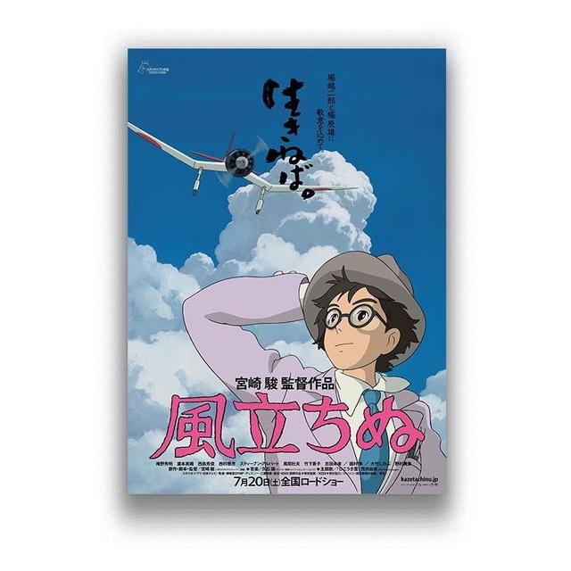 Porco Rosso Up Castle In The Sky Hayao Miyazaki Canvas Painting Pictures On The Wall Vintage Poster Decorative Home Decor