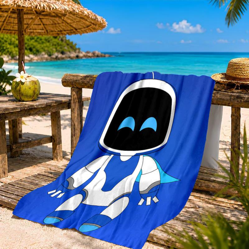 Weltraumabenteuer Astro Bot Strandtuch, Schnelltrocknend, Pflegeleicht, Geeignet für Fitness und Strandurlaub, Sport-Essential