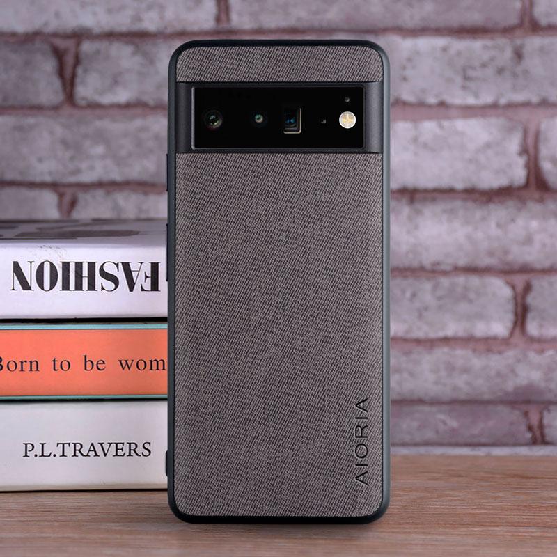 

Luxury Textile Leather Case for Google Pixel 6 Pro 6A Soft TPU Hard Phone Cover Precise camera hole position Solid color Protect Pc + tpu&for phone series(6.1")