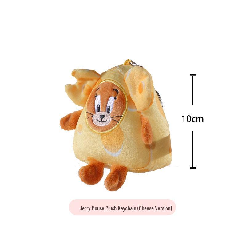 Tom & Jerry Plush Toys: Cat Pendant & Mouse Keychain Charms for Kids