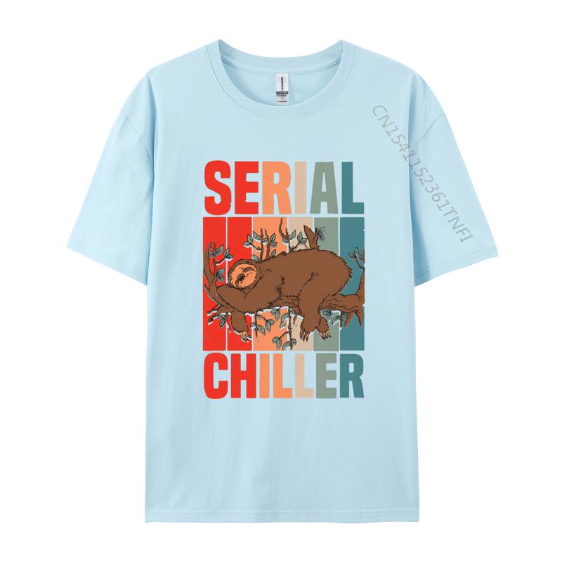 Sloth Serial Chiller Chill Your Life T Shirt Men Cotton Tee Shirt Tees Tshirt Free Shipping Oversized Camisas