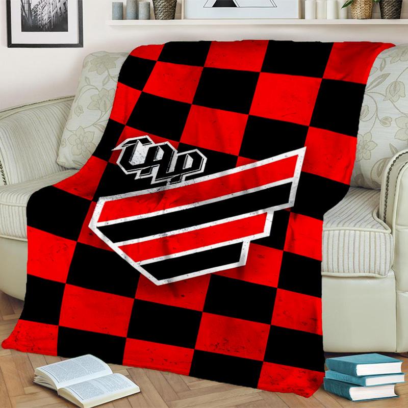 Red And Black Sport Emblem Printed Throws Blanket Soft Flannel Blankets for Couch Bed Gifts for Men Women Picnic blanket Christmas gifts