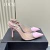 Summer 2025 New French Toe Cap, Pointed Toe, Transparent Pvc Fashion, Red High Heels