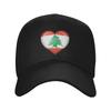 Lebanon Flag Heart Cap Unisex New Wear  Snapback Cap Adjustable
