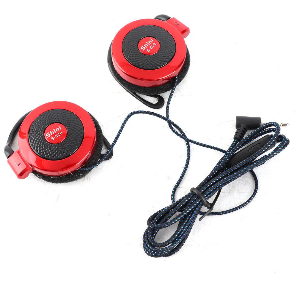 3.5mm Wired Headset Ear Hook Headset Stereo Game Sports Headphone with Mic for Phone