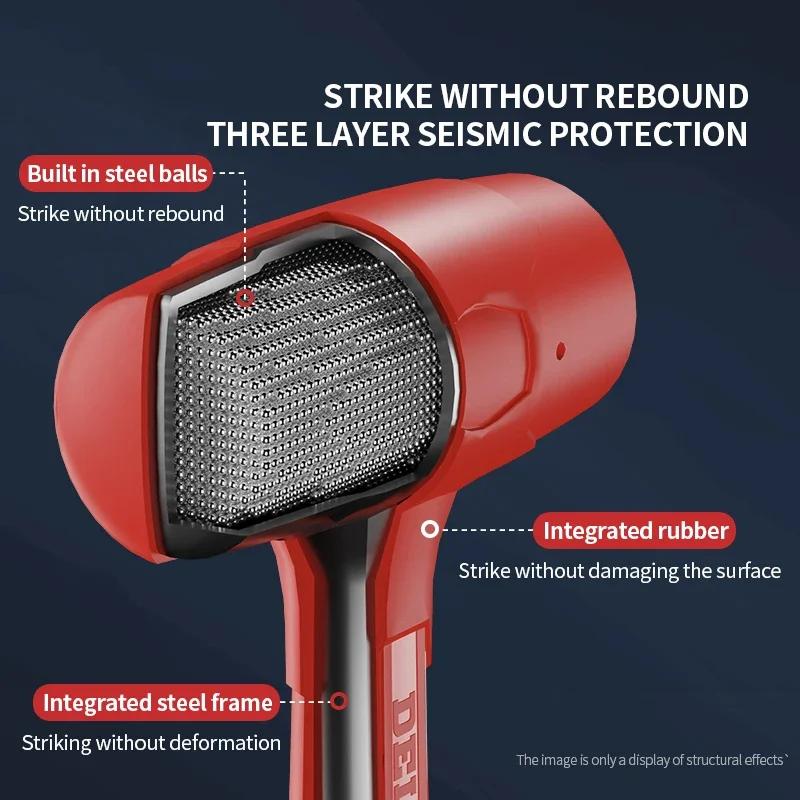 Rubber Hammer for Tiling Floors Tiles Non Elastic Hammers Wooden Handles Rubber Furniture Installation Hammers