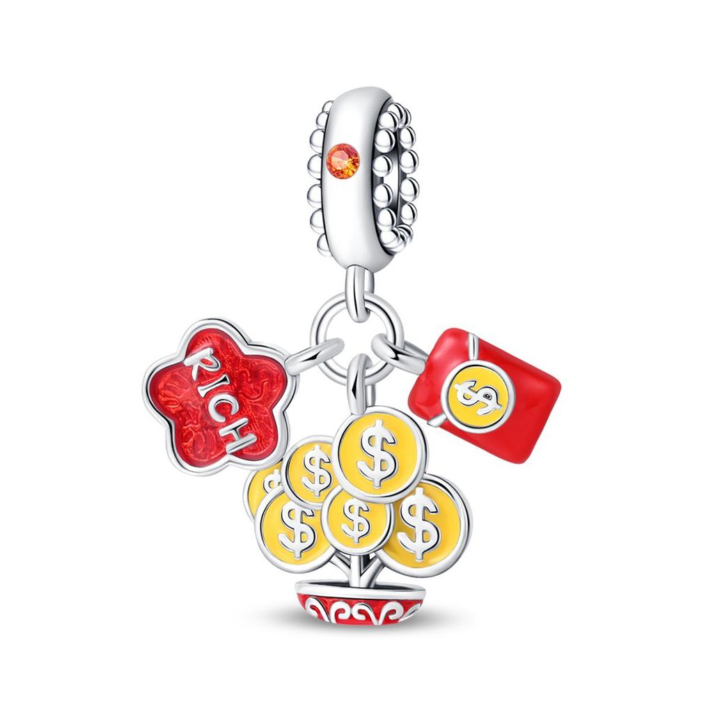 Bracelet Danse du Lion Style Chinois Nouvel An Dieu de la Richesse Accessoires de Bijoux DIY Ensemble de Breloques Perles