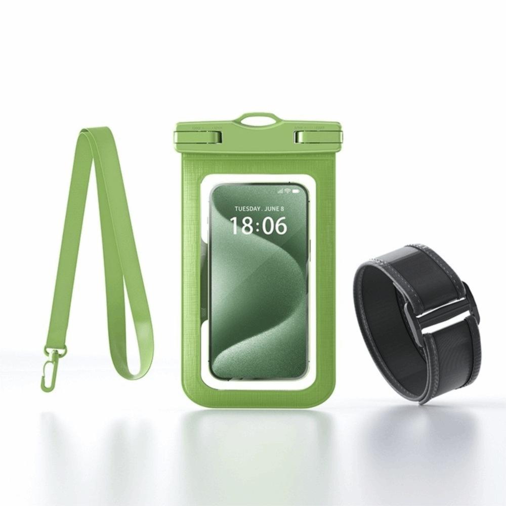 Fashion Adjustable Strap Waterproof Phone Pouch Armband Lightweight Transparent Hanging Neck Bag PVC Touch Screen Dry Bag Pool