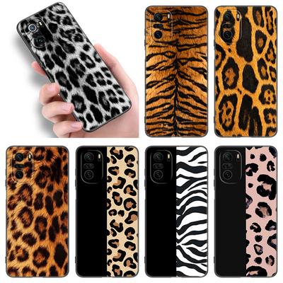 Leopard Print Phone Case For Xiaomi POCO F2 F3 M2 M3 M4 X3 X4 Pro NFC F4 GT 5G F1 X2 C3 C31 C40 M5S Soft TPU Black Cover