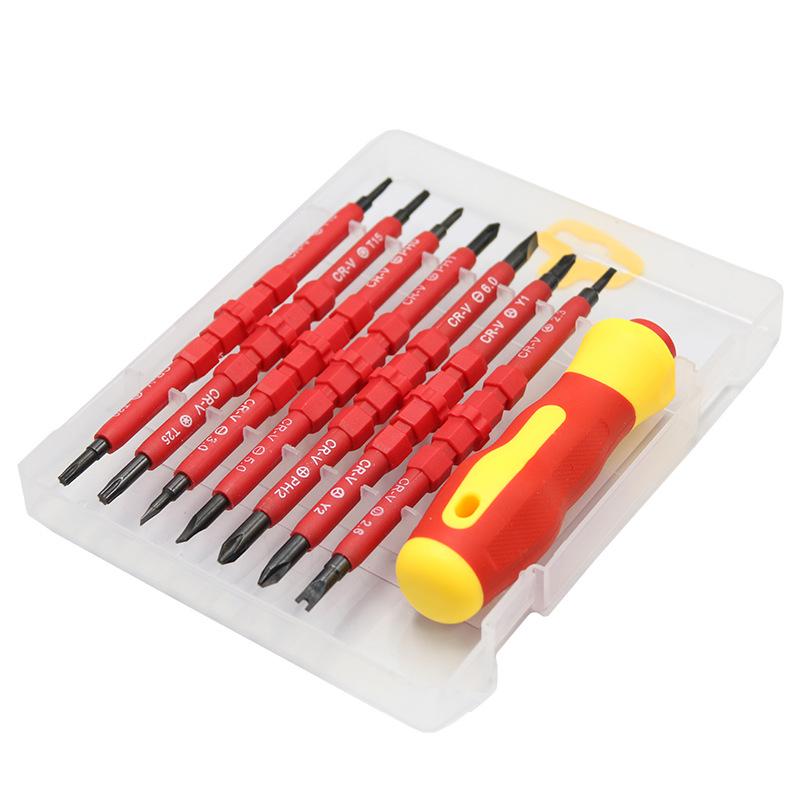 

Набор из 8 изолированных многофункциональных отверток - Высоковольтный, Магнитный, Идеально подходит для электриков