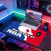 Benutzerdefinierter Name Personalisierte NBA-Muster-Mausmatte, Laptop-PC-Schreibtischmatte, Dekorative Schreibtischmatte für Zuhause Tastaturunterlage Geschenk