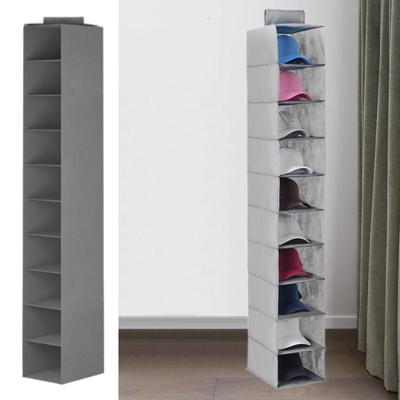 Hat Organizer for Baseball Caps 10 Shelf Rack Cap Holder Vertical Storage Flat