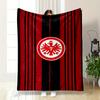 Red and Black Striped Eagle Emblem Blanket Patterned Flannel Blanket Perfect for the Bedroom Living Room, Sofa, or a Little Nap