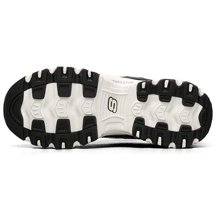 Skechers D Lites 1.0 Low Chunky Shoes Black Women's 149463-BKW
