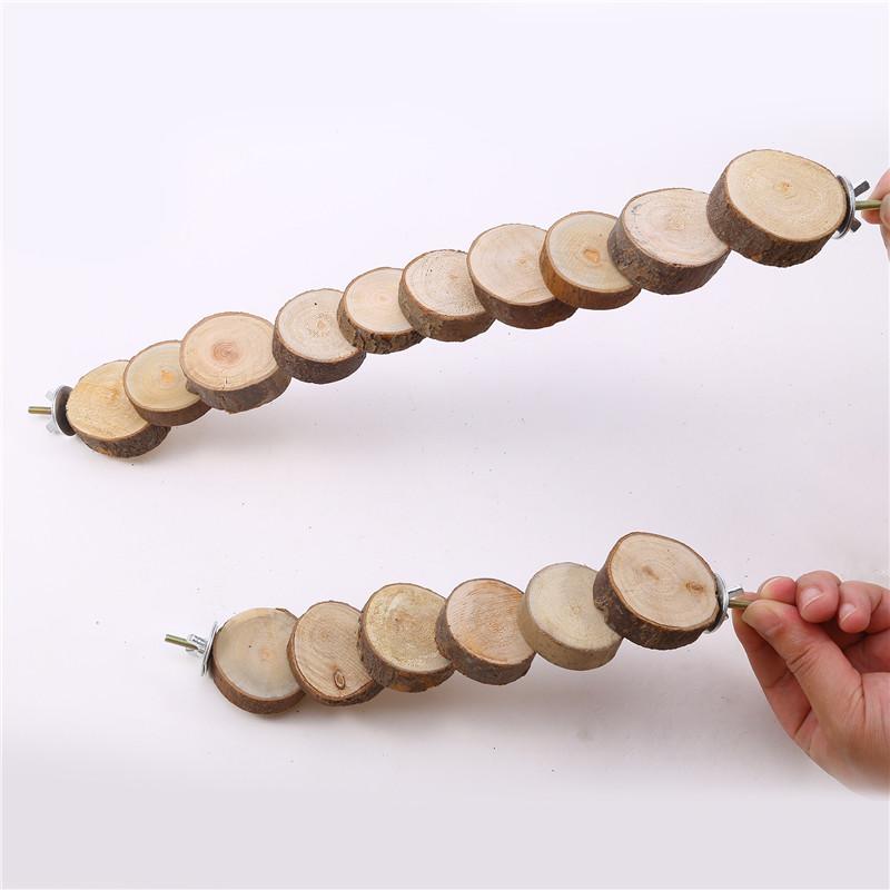 Hamster Wooden Ladder Toy for Cage 6/10 Steps Wood Climbing Blocks Chew Toy for Pig Rat Hedgehog Small Pet Cage Accessories