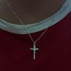 Pure Real 925 Silver Cross Pendant Necklace For Women Girl Men Jewelry Eternal Spiriti Faith Power Passion Of Jesus