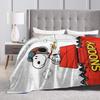 Snoopy Cartoon Dog Pilot Blankets Fleece All Season  Multi-function Lightweight Throw Blanket for Bed Office Bedding Throws