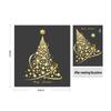 1 Stück Große Goldene Weihnachtsbaum Fensteraufkleber für Glas, Weihnachtsaufkleber Heimdekorationen Feiertags-Weihnachtsdekoration 2024