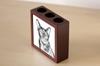 Bombay – Pen holder with a cat, desk organizer with a print | Art-Dog