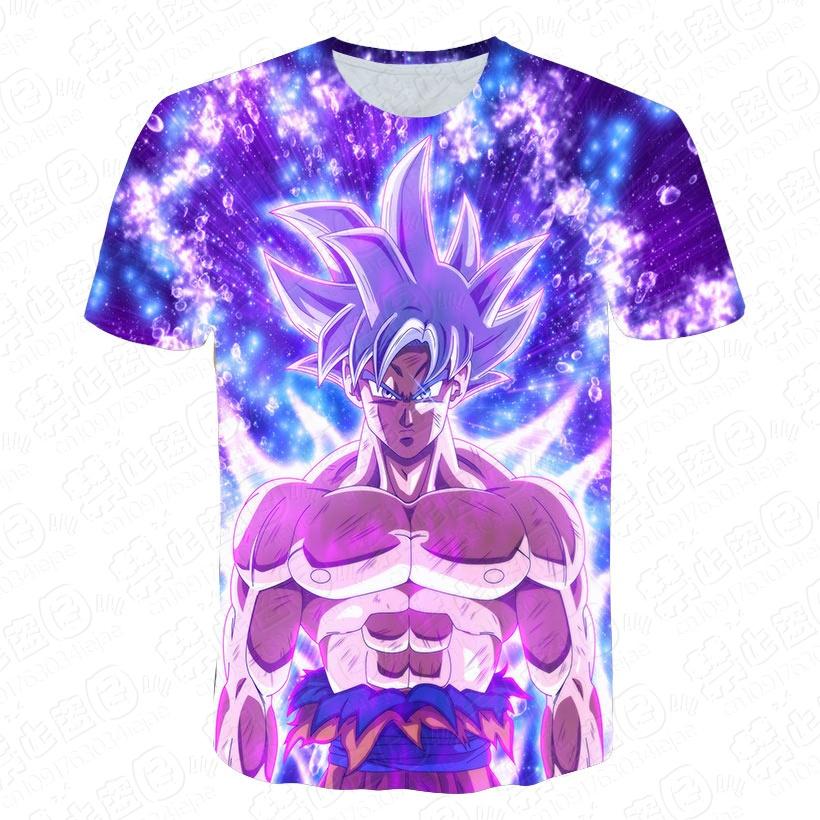 Dragon Ball T Shirt Dzieci Topy Tee Anime Figures Son Goku Super Saiyan T-shirt Chłopięce T-shirty Dziecięce Ubrania Lato Krótki Rękaw