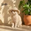 Summer Pet Sun Hat Cat Straw Hat, with Lace And Bow, Costume Accessories Cute Protection for Cats Small Dogs Outdoor Walks Pets