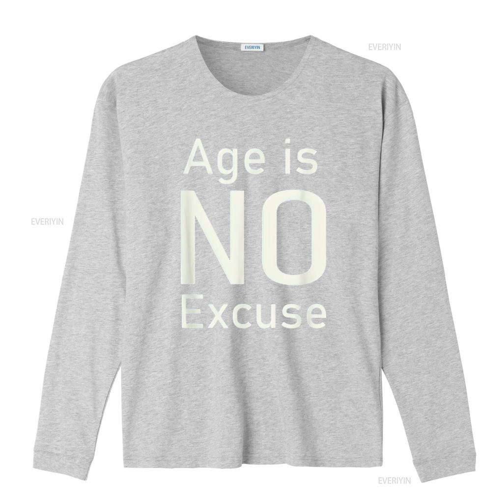 Age Is No Excuse Funny Old And Gym Lovers Design Womens T Shirt Black Large vintage Washed Soft Slightly Comfortable fashion