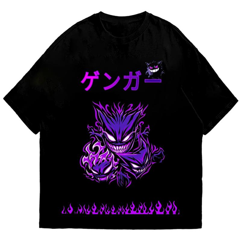 Anime Pokmon Graphic Unisexs Womens T Shirt Cotton Oneck Y2k Harajuku 2026 Summer Unisex Fashion TShirt Black Tee Tops Unisex
