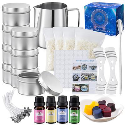 Hot Handmade Gift! 31-piece Candle  Making  Kit, Homemade Aromatherapy Diy Candle Set Material Kit With Beeswax