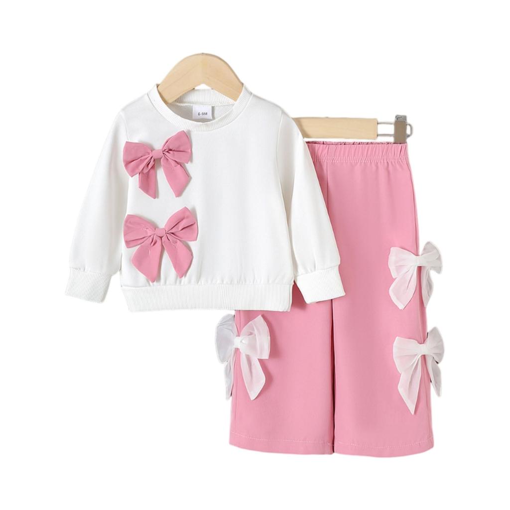 Kids Casual Long-Sleeve Set, Comfortable Daily Wear Outfits