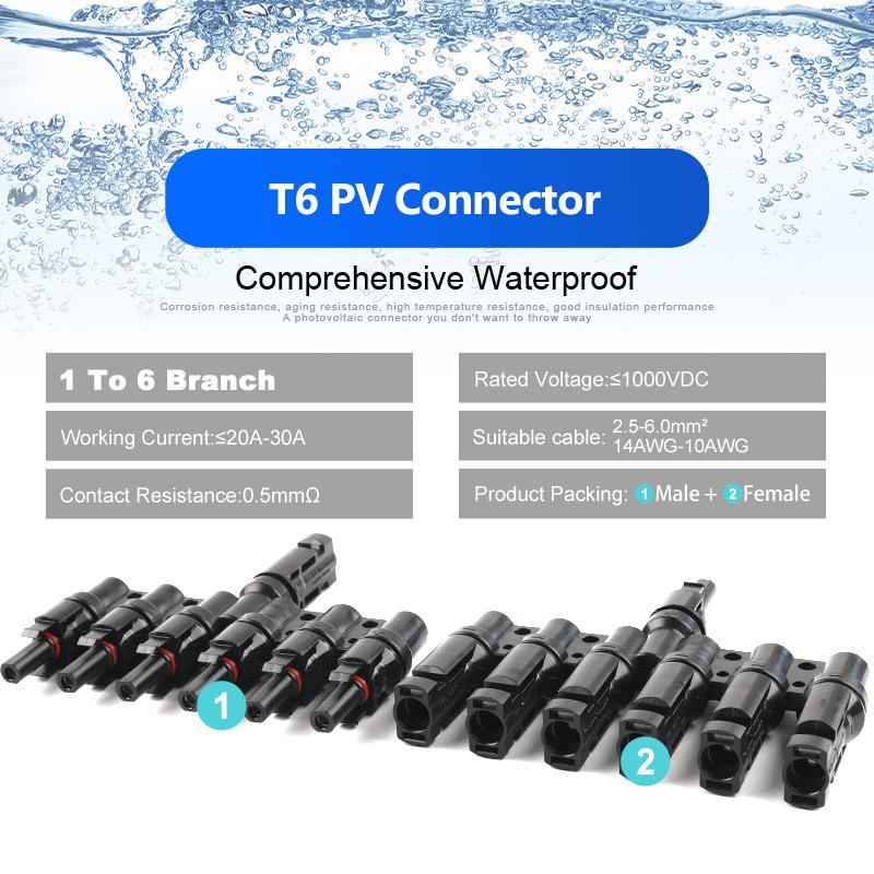 2T/3T/4T/5T/6T Solarmodul Abzweigkabel Stecker Parallelschaltung von Batteriemodulbaugruppe