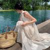Temperament Bohemian Seaside Resort Style Sexy Loose Hanging Neck Character Embroidery Sleeveless Midi Dress Women Summer 2026